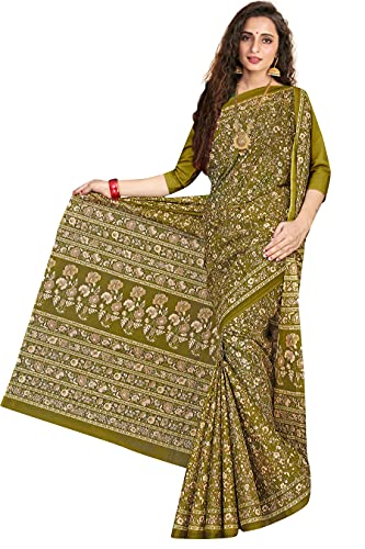 Image of TAMAIRA FASHION Mulmul Pure Cotton Saree For Woman Kalamkari Printed|Office Wear Daily Wear Sarees For Women Without Blouse Piece (Available in 9 Colours)