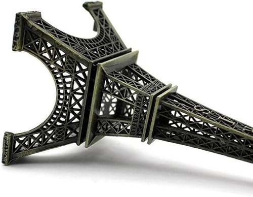 Miniatura 6 de AOLI Retro Paris Torre Eiffel Modelo Hogar Escritorio Bronce Estatua de Metal Estatuilla Suministros Decoración (2.0 in)