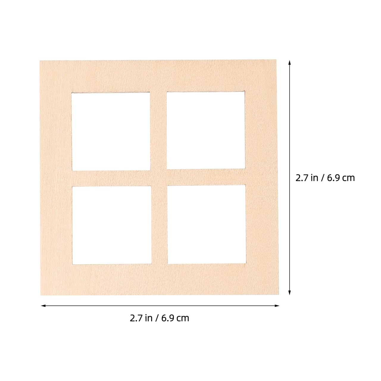 BESPORTBLE 10Pcs Miniature Wooden Doll House Window Frames Design for House Decoration Durable Easy to Use for Craft and Miniature Enthusiasts - Image 2