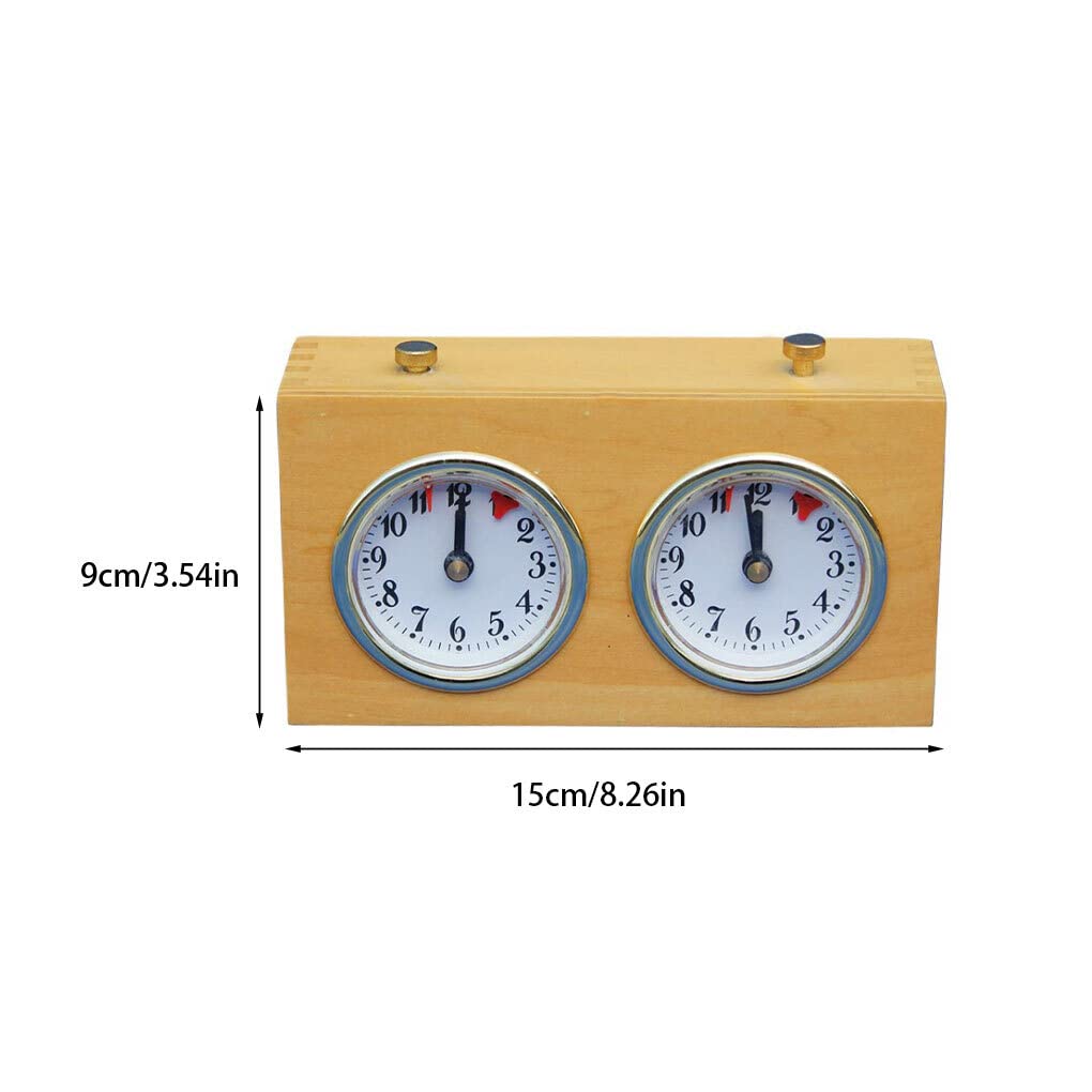 Timer per Scacchi Dama Orologio analogico Meccanico Conto alla rovescia Cronometro Strumento di cronometraggio Portatile Orologi da Gioco da Competizione