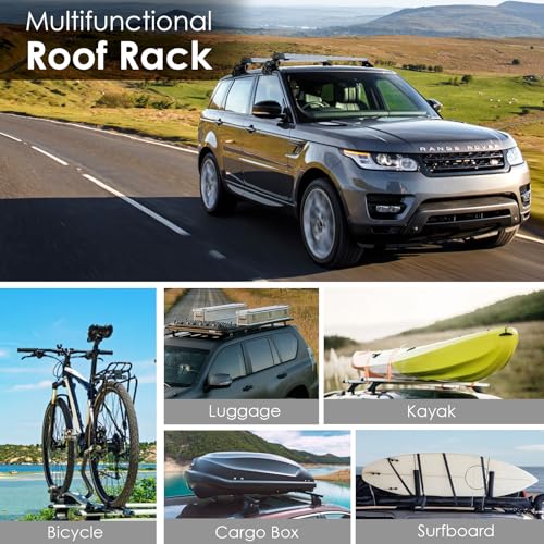 Universal Roof Rack Cross Bars Adjustable 48" Aluminum Alloy Car Roof Rack Cross Bars 165 lbs Capacity Roof Rails Crossbars for Cargo Basket Carrier Kayak Bike Canoe Snowboard by Zorpupoa - Used condition - Image 5