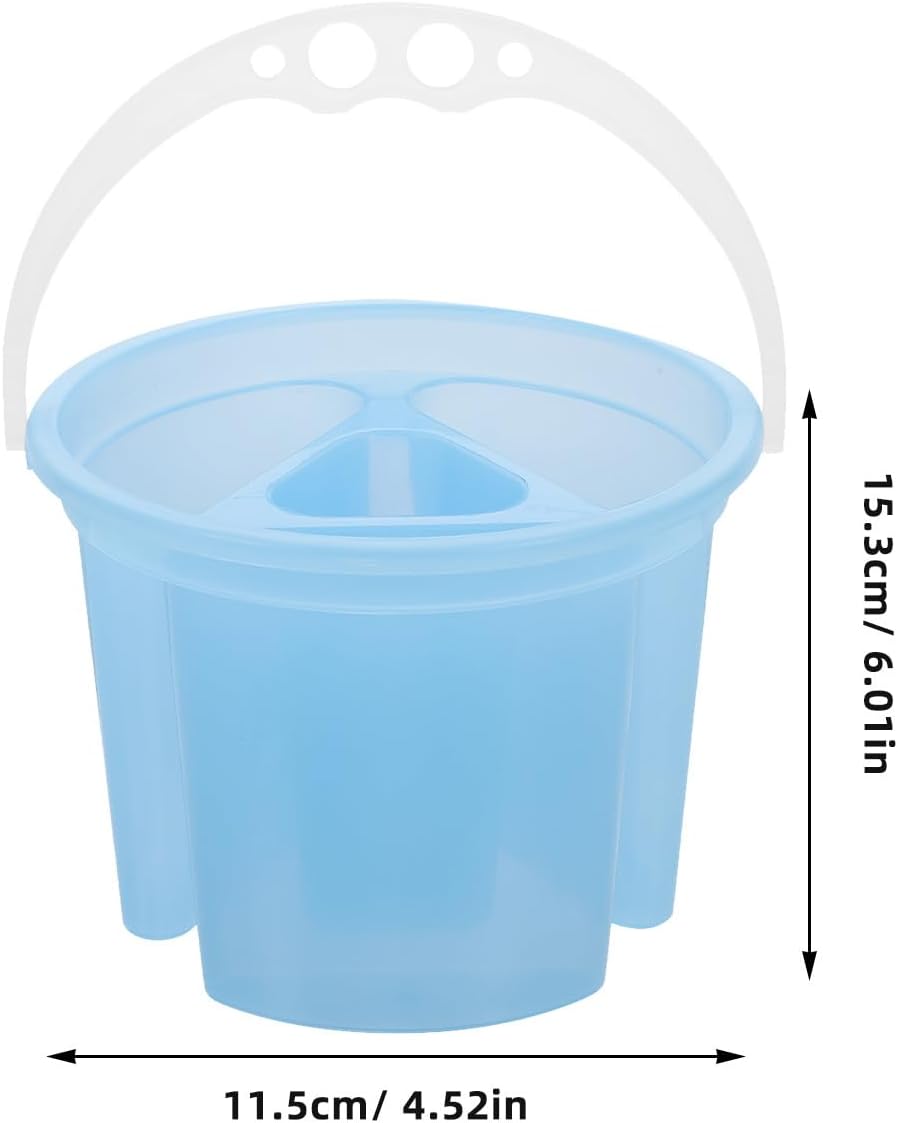 Toyvian 3pcs Paint Brush Cleaner: Plastic Paint Brush Washer Bucket Wide Mouth For Easy Cleaning Portable Art Cleaning Container For Watercolor And Oil Painting Supplies