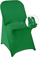 Vista 14 de magalo Paquete de 12 fundas para sillas plegables de elastano negro, impermeables, elásticas, para bodas, fiestas, banquetes de comedor y otros