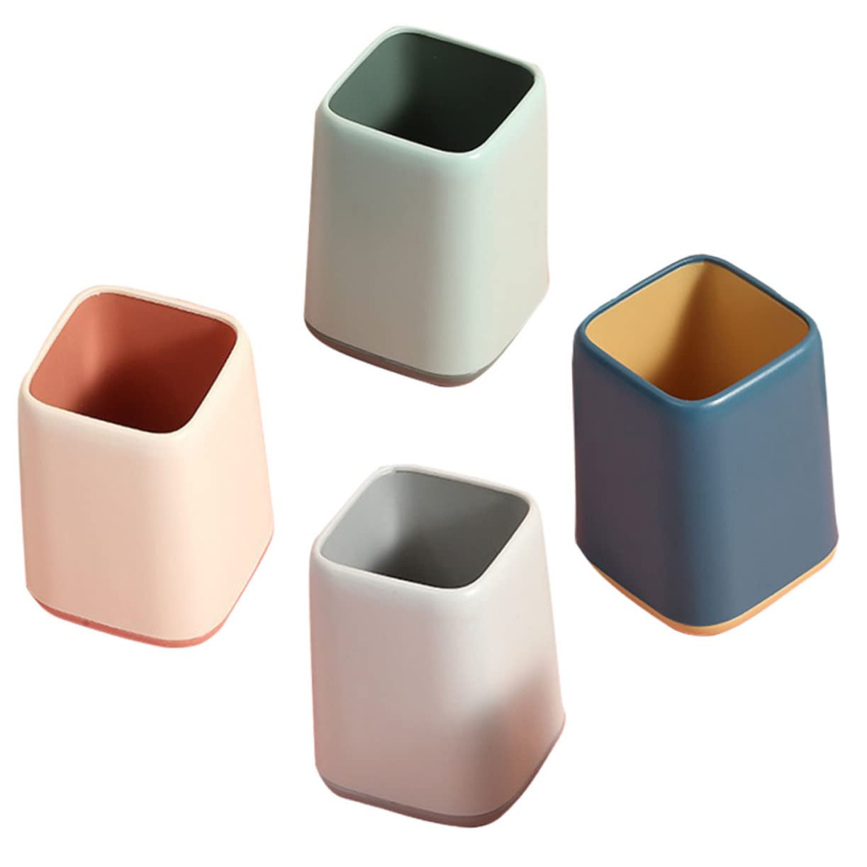 DOITOOL Portapenne Multifunzione Design Creativo Contenitore Decorativo per Scrivania e Cosmetici, 4 Pezzi in Plastica, Aspetto Raffinato e Attuale