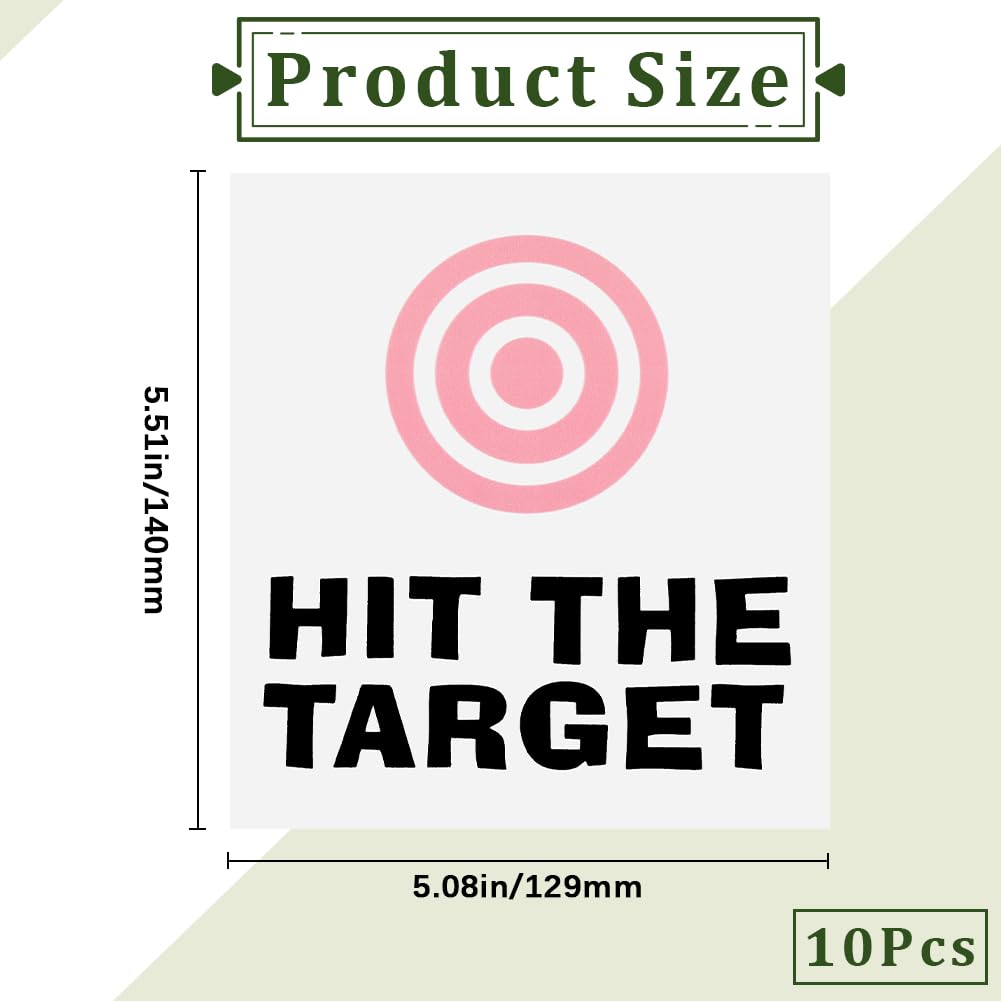 GORGECRAFT 10Pcs Bullseye Target Sticks Toilet Target Aiming Stickers Potty Training Toilet Pee Aim Bullseye Sign Decals Bumper Sticker for Toilet Urinal Bathroom Restroom Hot Pink - Image 2