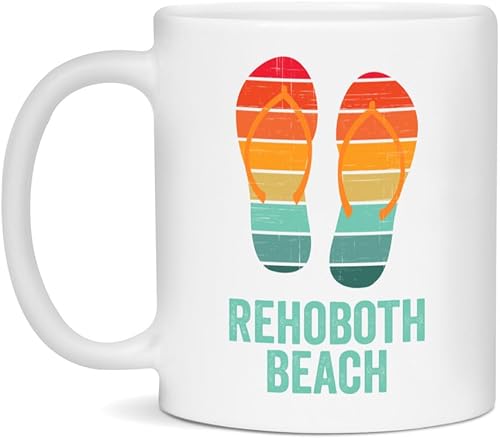 Rehoboth Beach Ceramic Coffee Mug - White 11oz