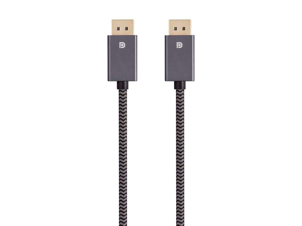 Monoprice Lot de 10 câbles DisplayPort 1.4 EasyPlug en nylon tressé – 1,8 m, gris, 8K @ 60 Hz, prise en charge HDR, jusqu'à 32,4 Gbit/s, pour ordinateur portable, PC, TV, moniteur de jeu