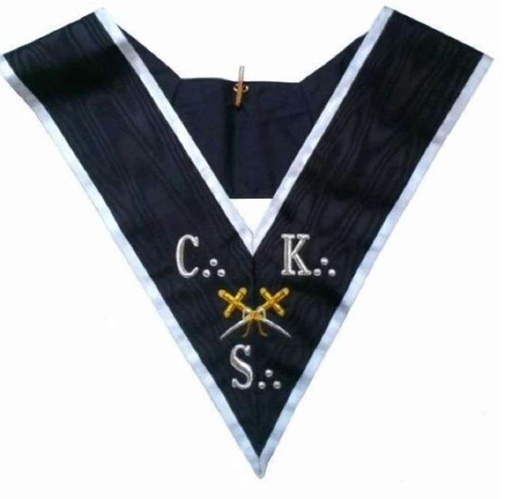 Collare Massonico Regalia - AASR - 30° Grado - CKS - Cross Swords, Retro nero