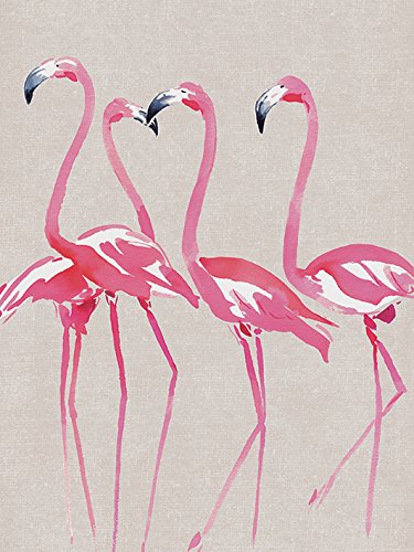 Toile imprimée Elegant Flamingos 60 x 80 cm pour habiller un grand mur vide