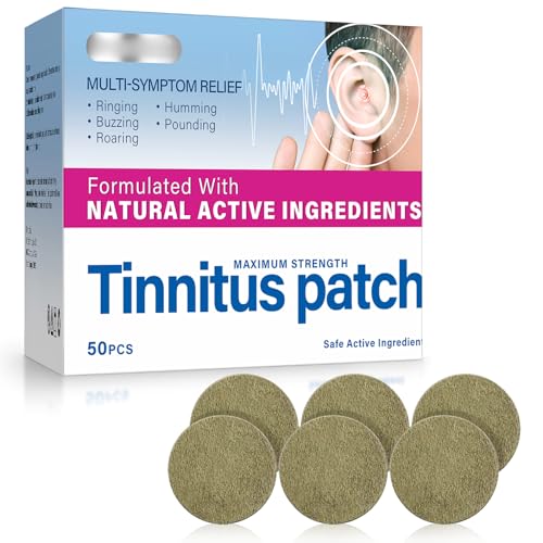 Tinnitus Relief for Ringing Ears | Tinnitus Relief Patches 50PCS Soothing Herbal Extract Formula for Ringing Ears Hypoallergenic & Drug-Free Ear Support Gentle on Sensitive Skin