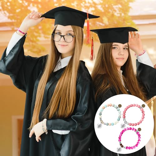 Remuuly 16 Set Graduation Bracelet Gifts for Her or Him Graduation Compass Beaded Bracelets Graduate College High School Inspirational Gifts for Classmates4