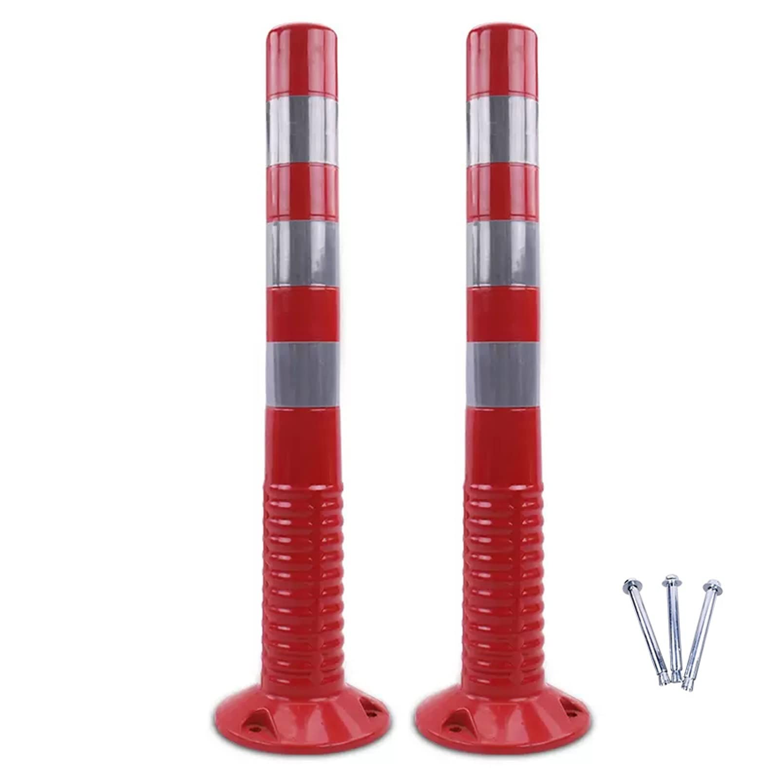 Cono delimitador de seguridad vial, bolardo reflectante desplegable de plástico flexible para señalización de accesos, control de multitudes y conos de señalización vial.