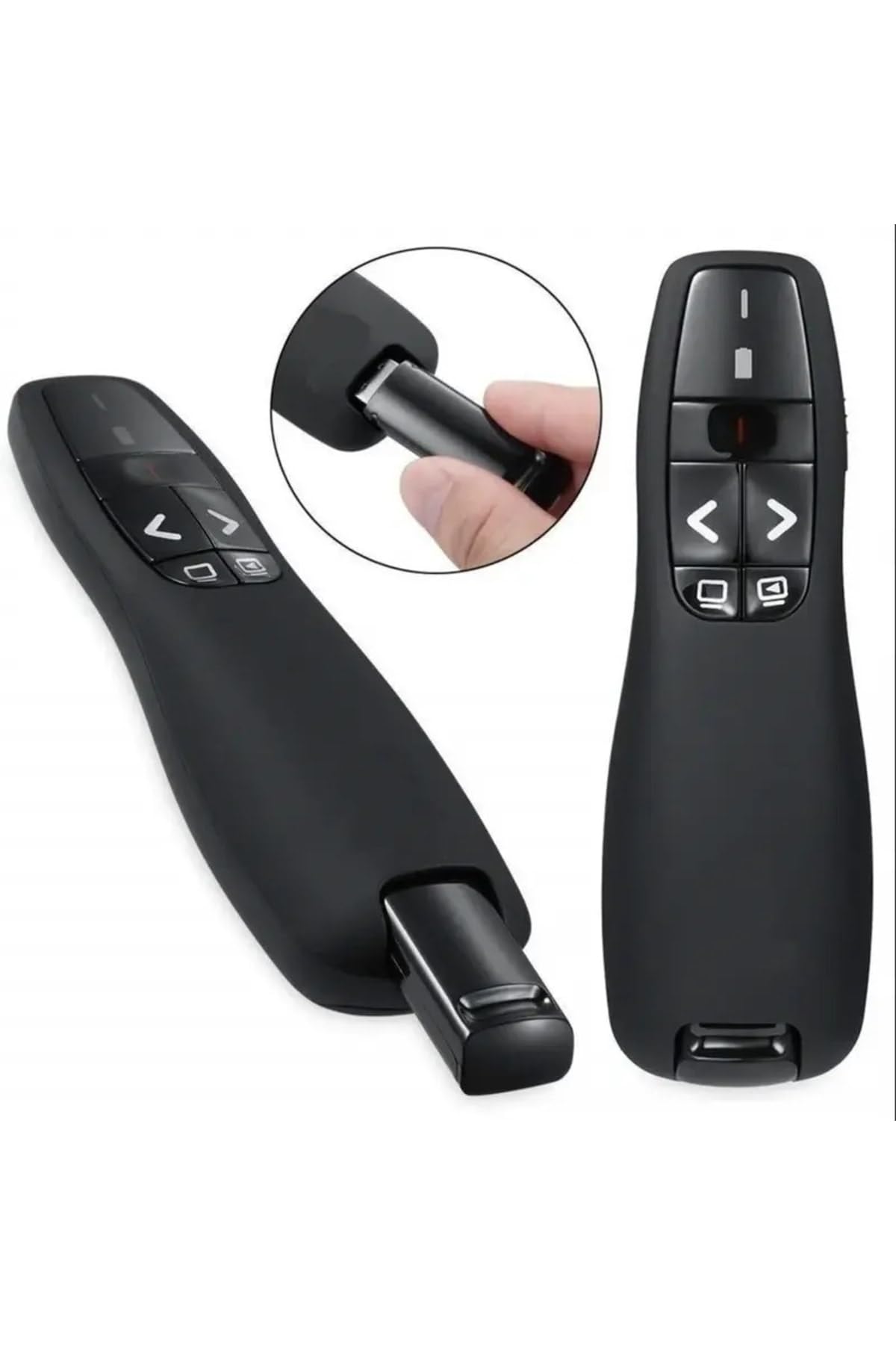 gaman Kablosuz Sunucu Lazer Powerpoint Sunum Cihazı Usb Alıcılı Slayt Değiştirici Denetleyici+pil Siyah