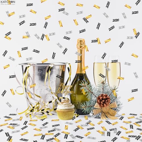 Image of Shiny 2026 confetti- Pack of 500 | 2026 Confetti for Graduation Decoration 2026 | Graduation Confetti, Graduation Table Decorations - KatchOn