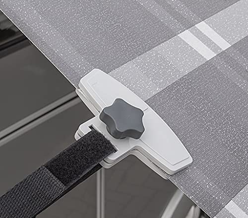 MULTIBROS Set di 4 morsetti per tende da sole anti...