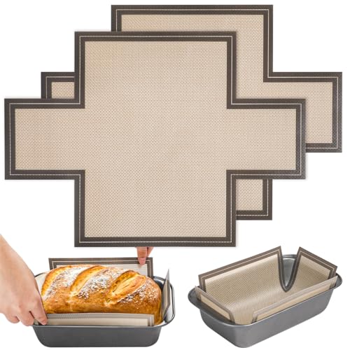 Silicone Bread Loaf Pan Liner, 2 Pack Reusable Silicone Bread Sling Loaf Pan Lifters for 9x5