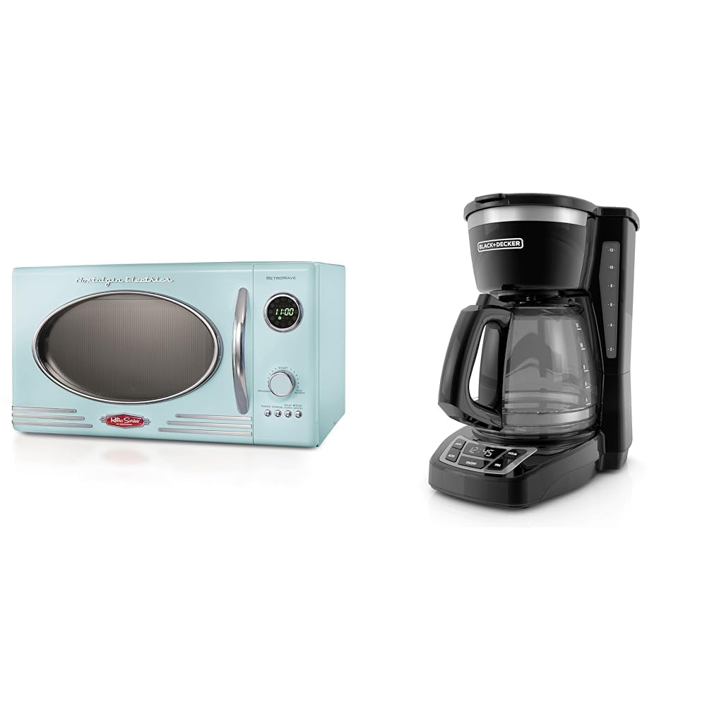 Nostalgia Retro Countertop Microwave Oven - Large 800-Watt - 0 9 cu ft BLACK DECKER 12-Cup Digital Coffee