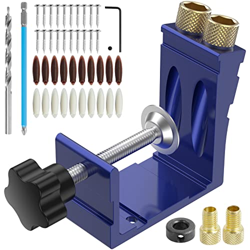 Lista de Kits de carpintería - solo los mejores. 46 Kit de Plantilla de Agujero de Bolsillo,para agujeros de bolsillo para agujeros en ángulo de 15, Kit de Plantilla de Espiga para Carpintería, Guías de Carpintería de Madera