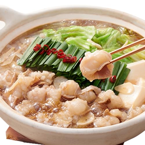 ぷるっぷる 博多 もつ鍋 セット あごだし醤油味 3〜4人前×3個 / 鍋 牛小腸 ホルモン あごだし スープ付き ちゃんぽん麺付き 冷凍