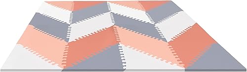 Miniatura 10 de Skip Hop - Tapete de juego para bebé baldosas de espuma entrelazadas 70 x 56 pulgadas punto de juego color griscrema