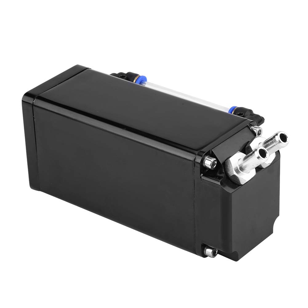 Serbatoio universale per raccogli olio Serbatoio quadrato in alluminio billet Serbatoio per olio motore Serbatoio di sfiato Kit per serbatoio nero , di raffreddamento,Altri