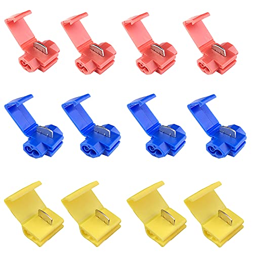 Ruidee 100 Stück Klemmverbinder Abzweigverbinder Set, Schnellabzweiger Quickverbinder Sortiment für Kabelquerschnitt 0,5 mm² - 6 mm ²/ 10-22 AWG (DXJ) Cover