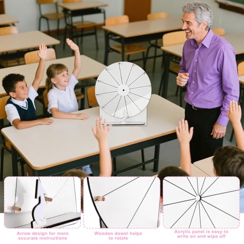 WDKXCN Glücksrad zum Drehen, 30cm Großes Glücksrad Set, Glücksrad Kaufen, Gluecksrad Gluecksrad Set, mit Radiergummi und Markierstift, für Hochzeit Verlobung Party Schule Familie Spiele Babyparty