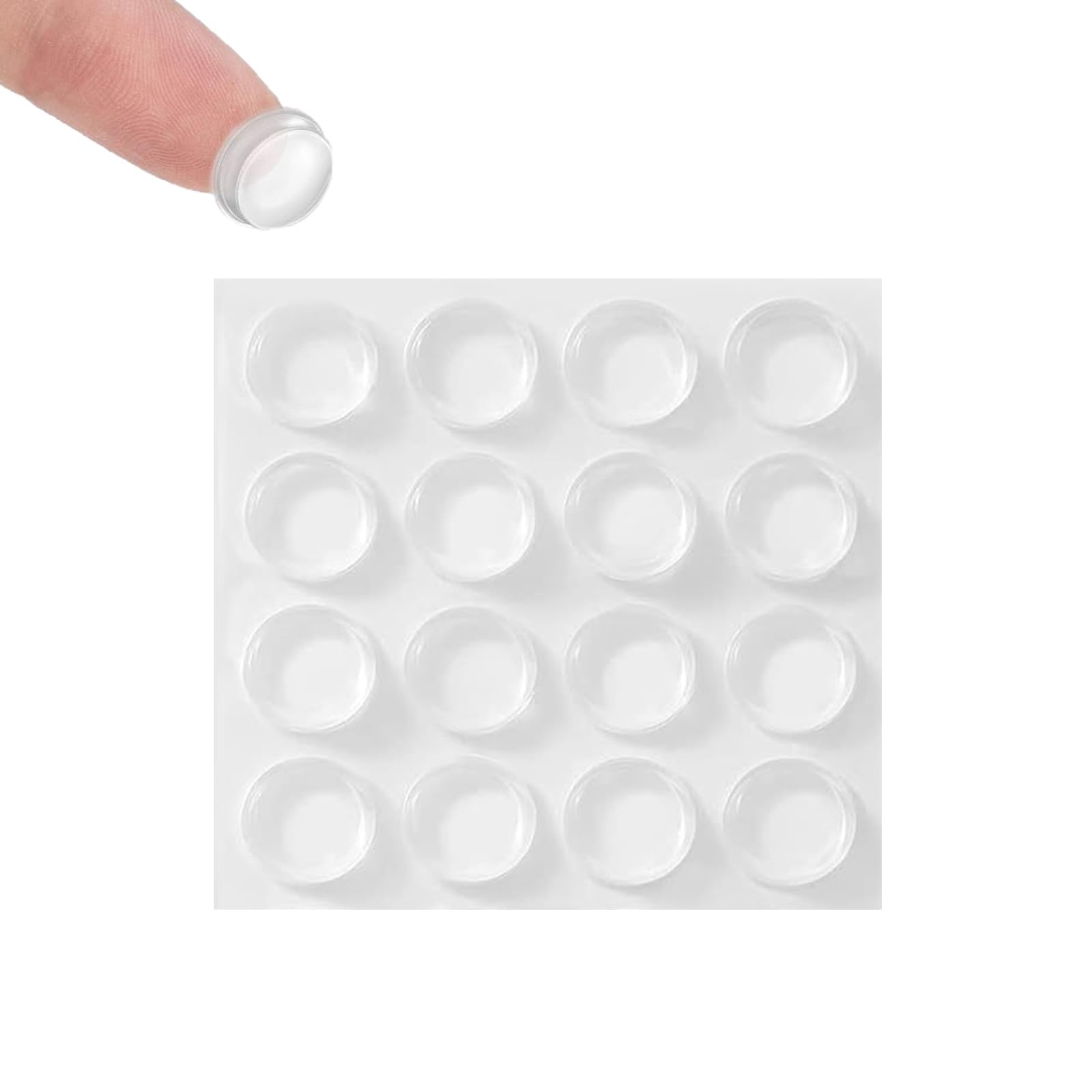 Quiet Noise Dampening Clear Silicone Bumper Pads Self Adhesive 16 Pack