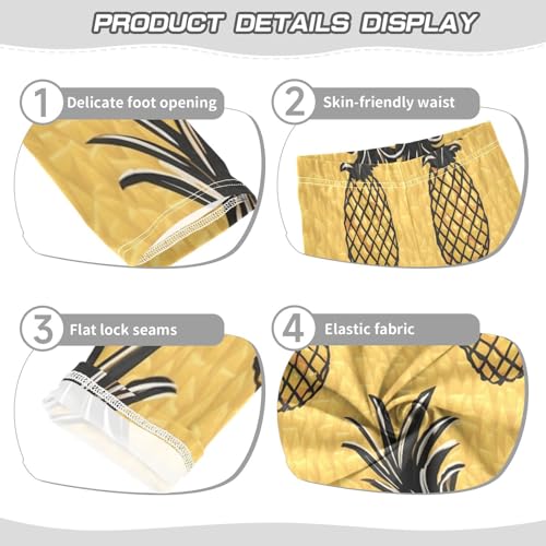 Bolaz Toddler Girls Leggings Printed Yoga Pants Leggings Pineapple Two for Kids3