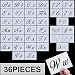 Letter Stencils, Alphabet Templates, Alphabet Stencils Reusable Plastic Art Craft Stencils with Numbers and Signs (Style A)