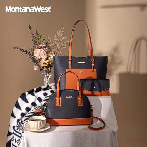 Image of Montana West 3PCS Purses for Women Tote Bag and Wallet Set Shoulder Satchel Handbags