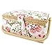 NROZIET Sewing Basket for Sewing Supplies, Wooden Sewing Kit Storage Box with Accessories, Vintage Sewing Kits Carrying Organizer with Handle for Embroidery, DIY Supplies, Beginner, Professional