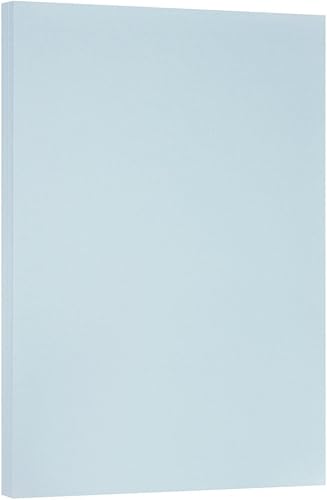 JAM PAPER Vellum Bristol - Cartulina de 65 libras, tamaño libro mayor de 11 x 17 pulgadas, 5.19 ozm, color azul, 50 hojas tabloides por paquete