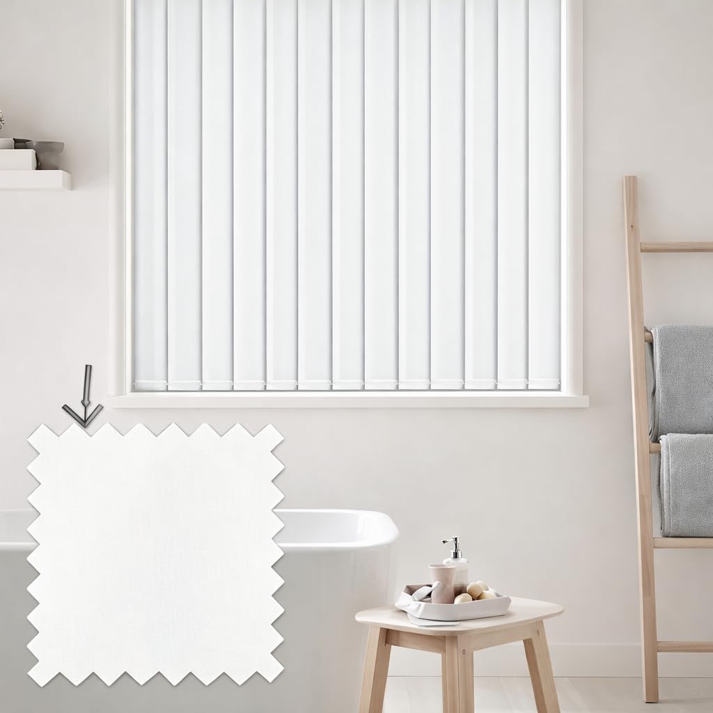 Premium Made to Measure Custom Vertical Blinds - Rome - Complete Set with Vertical Blind Slats & Rail (Upto 200cm Wide X Upto 200cm Drop)