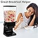 Cereal Dispenser Countertop with Lids, 5L Organization and Storage Containers for Kitchen and pantry, Rice Dispenser for food, Cereal, Beans, Nuts, Snack,Oatmeal, Dog Food, Bird Seed, Black, 3Pc