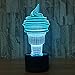 Produktbild 3D Illusion Lampe Kindergeschenk Nachtlicht Eiscreme-Styling Led Tischlampe, 7 Farben Ändern Touch Schalter Schreibtisch Dekoration Lampen Kind Spielzeug Geburtstagsgeschenk.