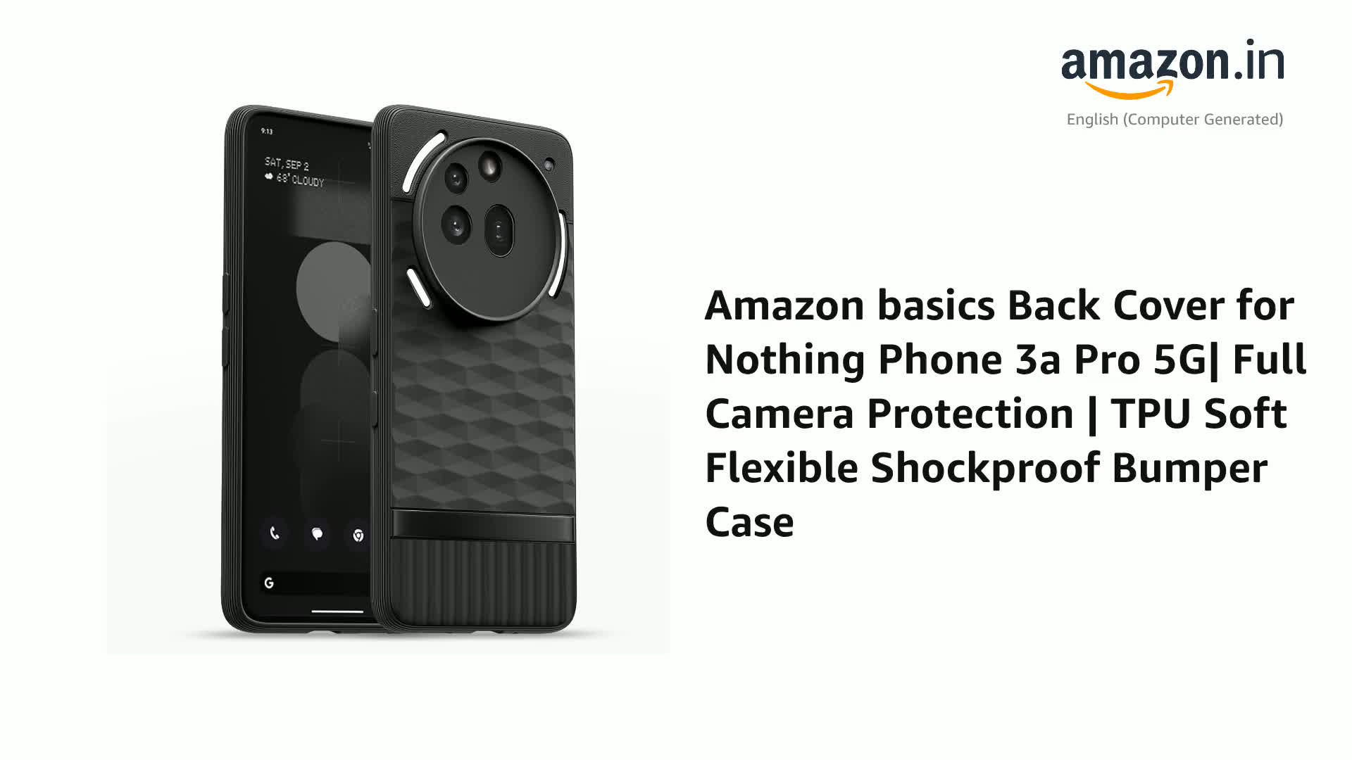 未開封 Nothing Phone 3a Pro グローバル版 フィルム付 ArmourPro Nothing Phone 3A Pro 5G (6.77 Inches) Back Cover | Ring