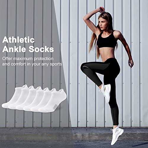 Image of Ankle Socks for Women Cushioned Athletic Running No Show Comfort 4-6 Pairs