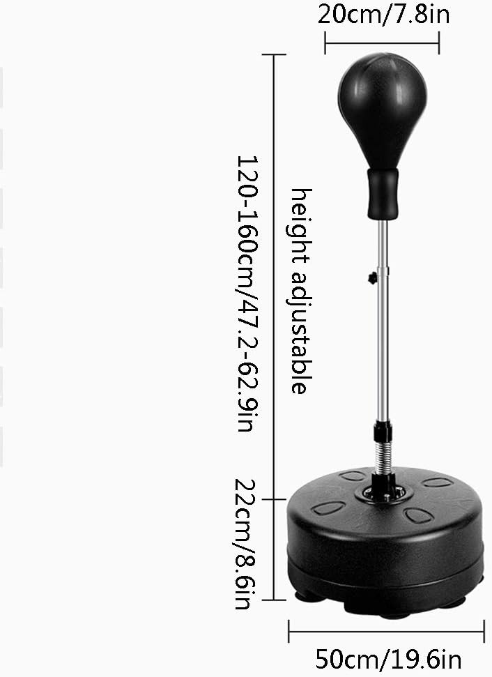 TOE Punching Bag with Stand Height Adjustable Boxing Bag with Boxing Gloves for Adults Kids Boxing Equipment for Gym Home Office (Color : Black) : Sports & Outdoors
