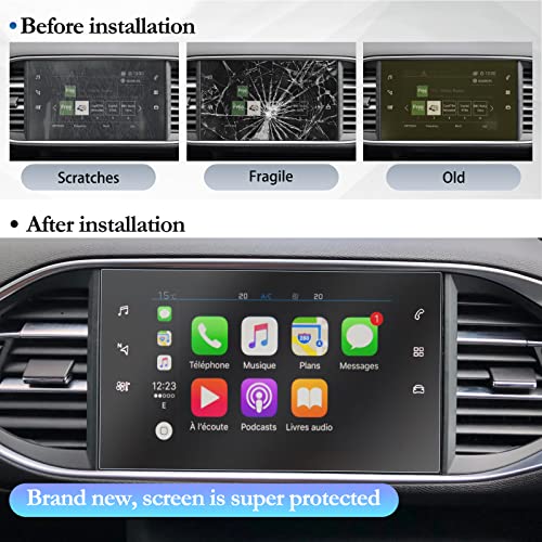 Pack of 2 SKTU for P*eugeot 308 SW / 308 GTI Navigation Protective Film 9.7 Inch GPS Navigation PET Protective Film Transparent Screen Protector - Image 4