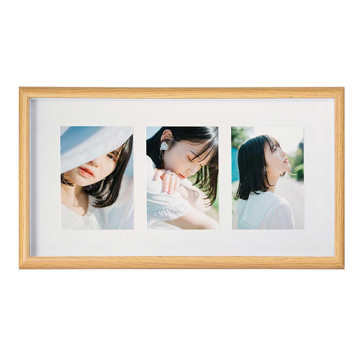 Amazon.co.jp: フォトフレーム 木製 L判 KG判 3面 複数枚 額縁 写真