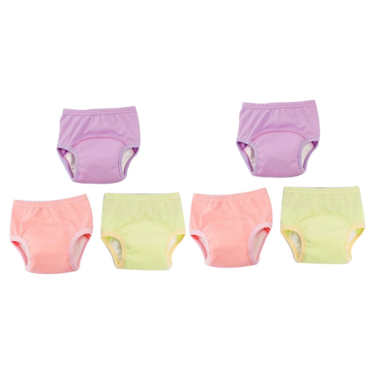 Abaodam 2 Juegos de Pantalones de Entrenamiento de Algodón para Bebés Pantalones de Pañal para Recién Nacidos Cintura Elástica de 100 Cm 3 Piezas