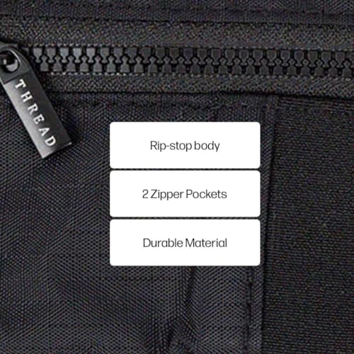 Image of Thread Wallets Pouch Wallet - Compact Zip Wallet with Clear ID Window, Coin & Card Pockets, and Key Stash - Lightweight Rip-Stop Travel Wallet for Men & Women (Color Block Canvas)