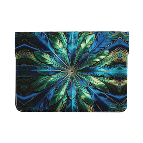 Funda de piel sintética de alta resistencia para portátiles de 13 pulgadas azules 1