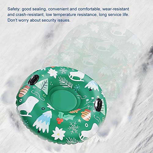 Snow Tubes for Sledding, Kids & Adults Heavy Duty 47inch Outdoor Inflatable Freeze-Proof & Wear-Resistant Snow Sled, Towable Snow Tube with 2 Handles, Winter Thickening Skiing Ring, PVC Tire Tube