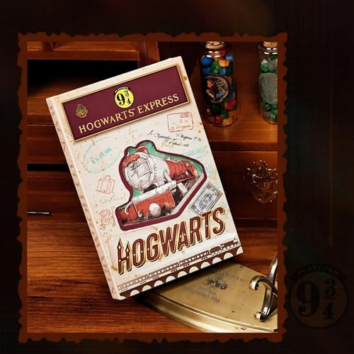 Image of Gifts - Harry Potter Hardcover Journal Diary, Vintage Writing Paper Notebook, 92 sheets Magnetic Cover (192 Pages) Size 5 * 7 inch (Platform 9 3 /4)
