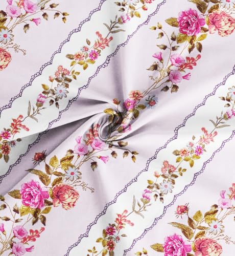 Image of VAS COLLECTIONS Premium 3D Printed 160 TC Microfiber Double Bedsheet with 2 King Size Pillow Covers (90X90 Inches) Pink Flowers