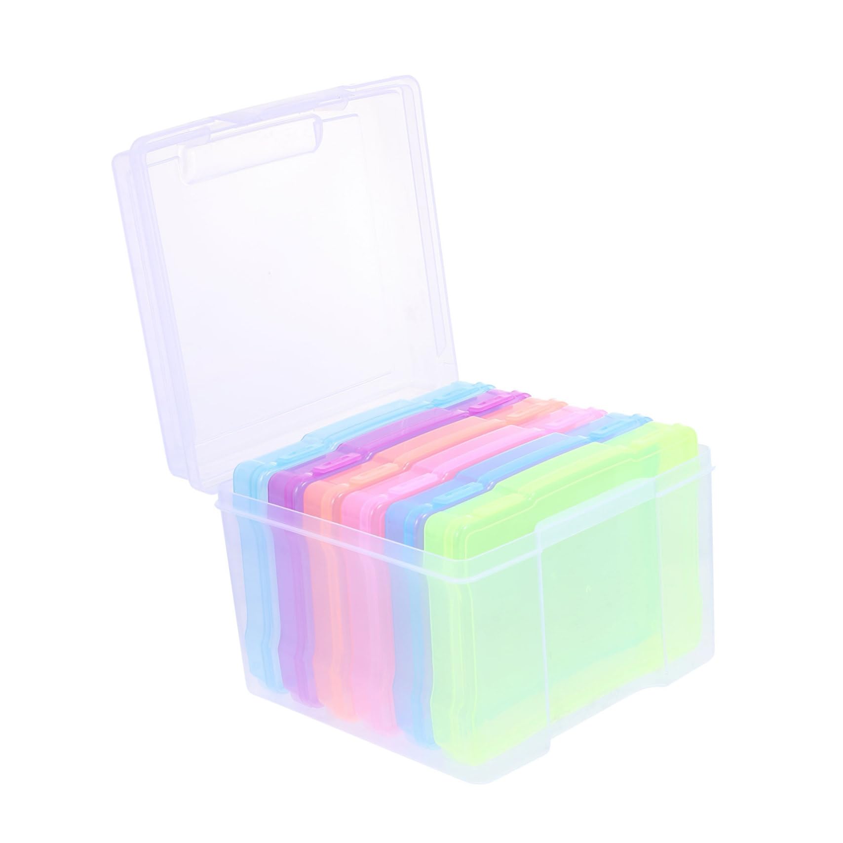 Cabilock Photo Storage Box Cards Storage Case Small Objects Organizer Classified Photo Case Cards Organizer Photo Organizer Photo Storage Case Photo Classified Case Plastic Cards Container