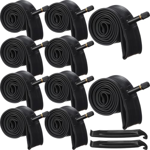 Vabean 10 Pcs 14 Inch Bike Tube Fit 1.75/1.95/2.1/2.125 Bike Inner Tube with 2 Pcs Tire Levers, Rubber Interior Bicycle Tire Schrader Valve