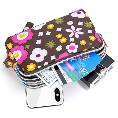 Image of BIAOTIE Large Capacity Wristlet Wallet - Women Printed Nylon Waterproof Handbag Clutch Purse